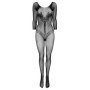 Tutina in pizzo nero bodystocking intimo sexy donna lingerie sensuale