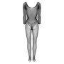 Tutina in pizzo nero bodystocking intimo sexy donna lingerie sensuale