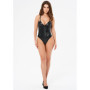 Body erotico g-string wetlook regolabile nero intimo sensuale per lei