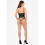 Body erotico g-string wetlook regolabile nero intimo sensuale per lei