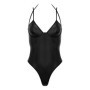 Body erotico g-string wetlook regolabile nero intimo sensuale per lei