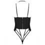 Body erotico g-string wetlook regolabile nero intimo sensuale per lei