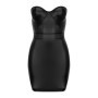 Vestito sexy in simil pelle abito sensuale con cerniera