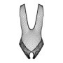 Body in pizzo nero con scollatura e cavallo aperto intimo sexy in pizzo