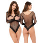 Body in pizzo nero con scollatura a v intimo sexy per lei