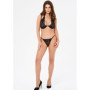 Lingerie erotica per lei set 2 pz reggeiseno e perizoma in pizzo intimo sensuale per lei