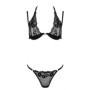 Lingerie erotica per lei set 2 pz reggeiseno e perizoma in pizzo intimo sensuale per lei