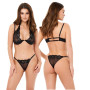 Lingerie erotica per lei set 2 pz reggeiseno e perizoma in pizzo intimo sensuale per lei