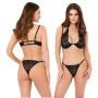 Lingerie erotica per lei set 2 pz reggeiseno e perizoma in pizzo intimo sensuale per lei