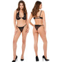 Lingerie erotica per lei set 2 pz reggeiseno e perizoma in pizzo intimo sensuale per lei