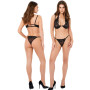 Lingerie erotica per lei set 2 pz reggeiseno e perizoma in pizzo intimo sensuale per lei