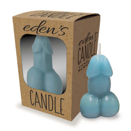 Candela erotica a forma di pene profumo di vaniglia Eden's Candle regalo sexy divertente
