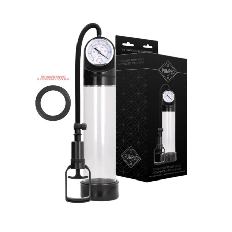 Pompa per pene cockring in silicone con manometro ingrandimento allungamento pene sextoys per lui