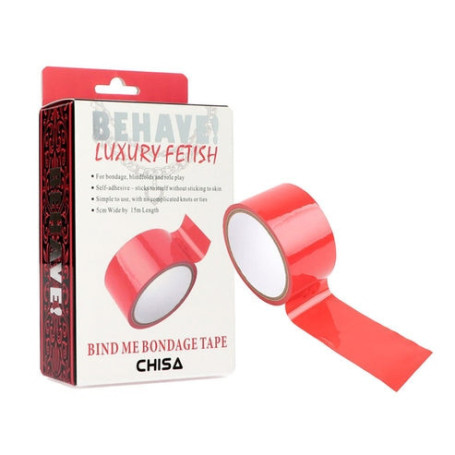 Nastro costrittivo bondage lucido rosso giochi di ruolo erotici bdsm