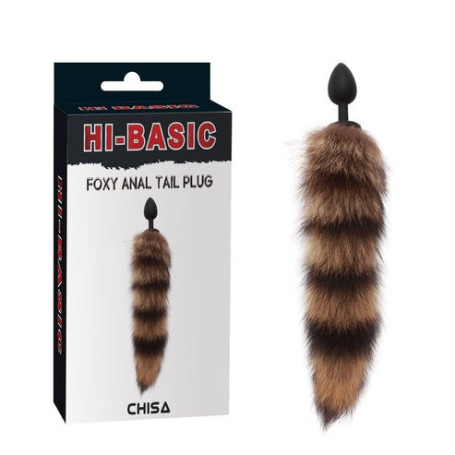 Plug anale con coda foxy tail tappo butt plug in silicone liscio stimolatore anale