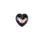 Plug anale rainbow in metallo con pietra a cuore dilatatore anale liscio