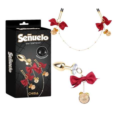 kit 3 pz pinze per capezzoli e plug anale con diamante kit sexy bondage per lei