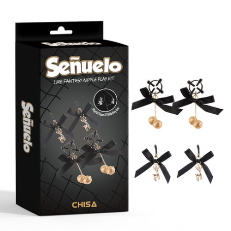 Kit pinze per capezzoli regolabili costrittivo fetish stimolatore seno set erotico per lei