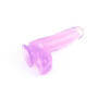 Realistic dildo pene finto con testicoli jelly fallo con texture morbida per lei