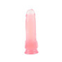 Pene finto jelly con venature realistiche stimolatore vaginale anale con ventosa