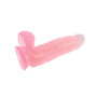 Pene finto jelly con venature realistiche stimolatore vaginale anale con ventosa