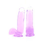 Realistic dildo pene finto con testicoli jelly fallo con texture morbida per lei