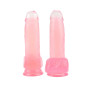 Pene finto jelly con venature realistiche stimolatore vaginale anale con ventosa
