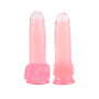 Pene finto jelly con venature realistiche stimolatore vaginale anale con ventosa