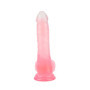 Fallo big con testicoli dildo realistico con venature jelly stimolatore vaginale anale