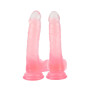 Fallo big con testicoli dildo realistico con venature jelly stimolatore vaginale anale
