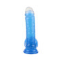 Fallo jelly stimolatore realistico vaginale analecon testicoli per donna