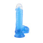 Fallo jelly stimolatore realistico vaginale analecon testicoli per donna