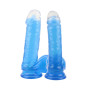 Fallo jelly stimolatore realistico vaginale analecon testicoli per donna