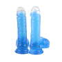 Fallo jelly stimolatore realistico vaginale analecon testicoli per donna