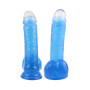 Fallo jelly stimolatore realistico vaginale analecon testicoli per donna