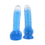 Fallo jelly stimolatore realistico vaginale analecon testicoli per donna