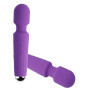 Vibratore magic wand con testina flessibile soft touch massaggiatore vaginale waterproof