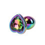 Plug anale rainbow con gemma a forma di cuore butt plug liscio stimolatore anale