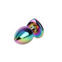 Plug anale rainbow con gemma a forma di cuore butt plug liscio stimolatore anale