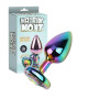 Plug anale rainbow con gemma a forma di cuore butt plug liscio stimolatore anale
