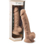 fallo realistico vaginale anale dildo con ventosa e testicoli pene finto sextoys