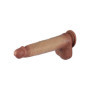 Fallo ultra realistico con testicoli in silicone dildo morbido stimolatore vaginale anale