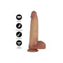 Fallo ultra realistico con testicoli in silicone dildo morbido stimolatore vaginale anale