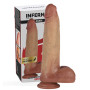 Fallo ultra realistico con testicoli in silicone dildo morbido stimolatore vaginale anale