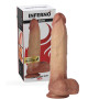 Fallo ultra realistico con testicoli in silicone dildo morbido stimolatore vaginale anale