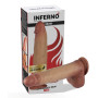 Fallo ultra realistico con testicoli in silicone dildo morbido stimolatore vaginale anale