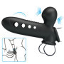 Guaina fallica indossabile prolunga per pene in silicone con pompa stimolatore per la coppia