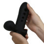 Guaina fallica indossabile prolunga per pene in silicone con pompa stimolatore per la coppia