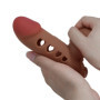 Guaina indossabbile prolunga pene in silicone gonfiabile stimolatore pene e vagina per coppie