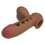 Guaina indossabbile prolunga pene in silicone gonfiabile stimolatore pene e vagina per coppie